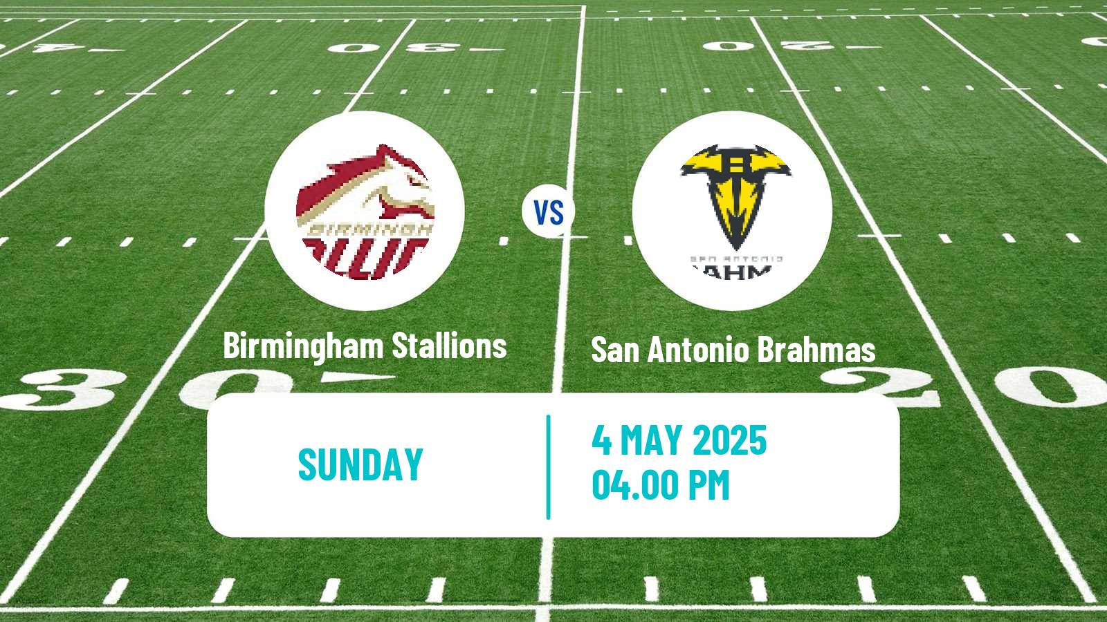 American football UFL Birmingham Stallions - San Antonio Brahmas