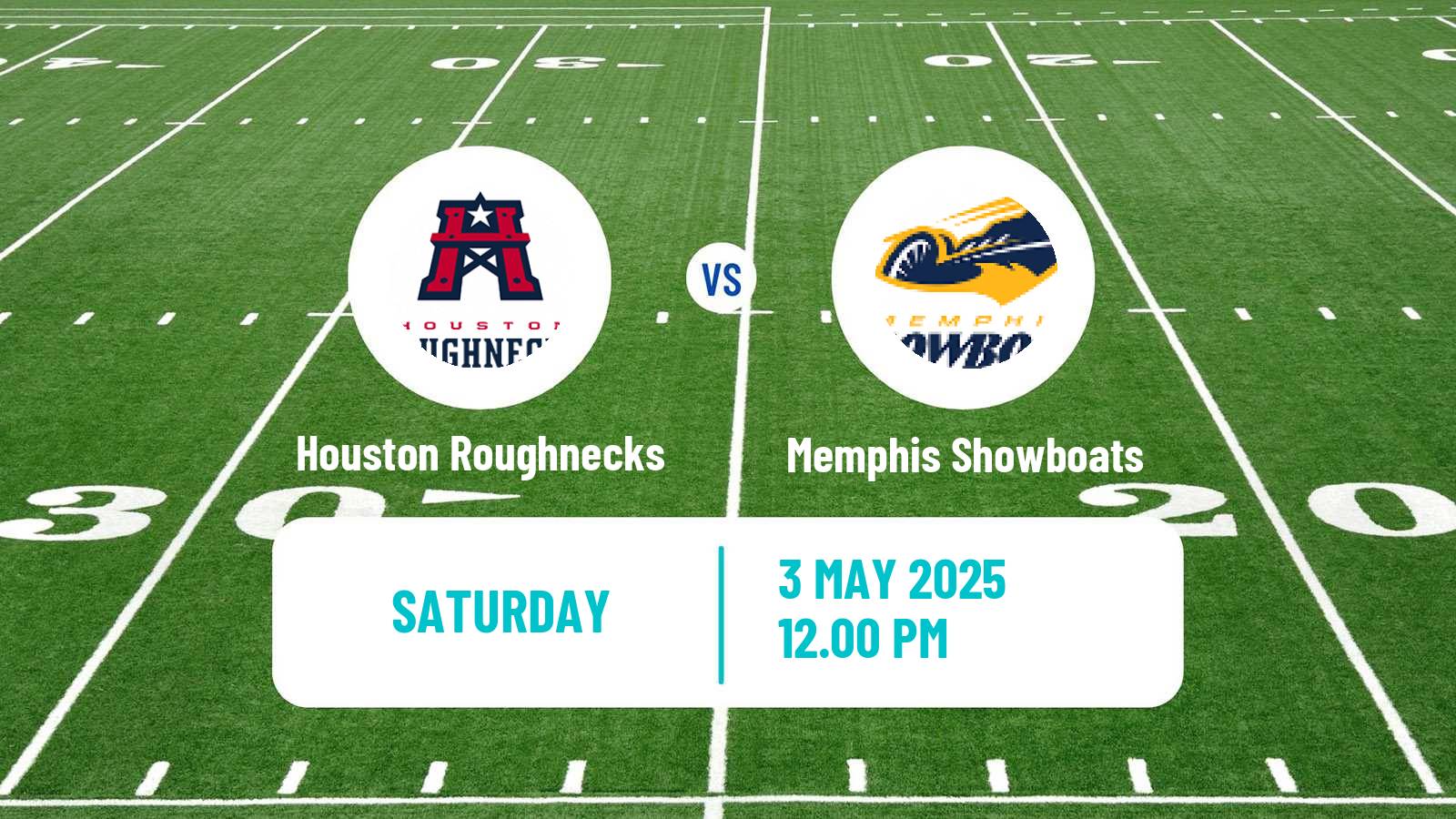 American football UFL Houston Roughnecks - Memphis Showboats