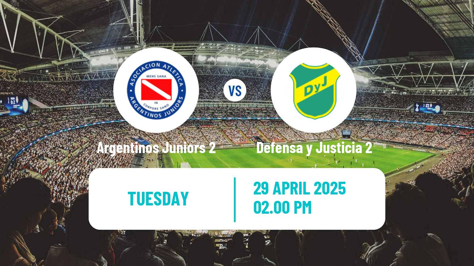 Soccer Argentinian Reserve League Argentinos Juniors 2 - Defensa y Justicia 2