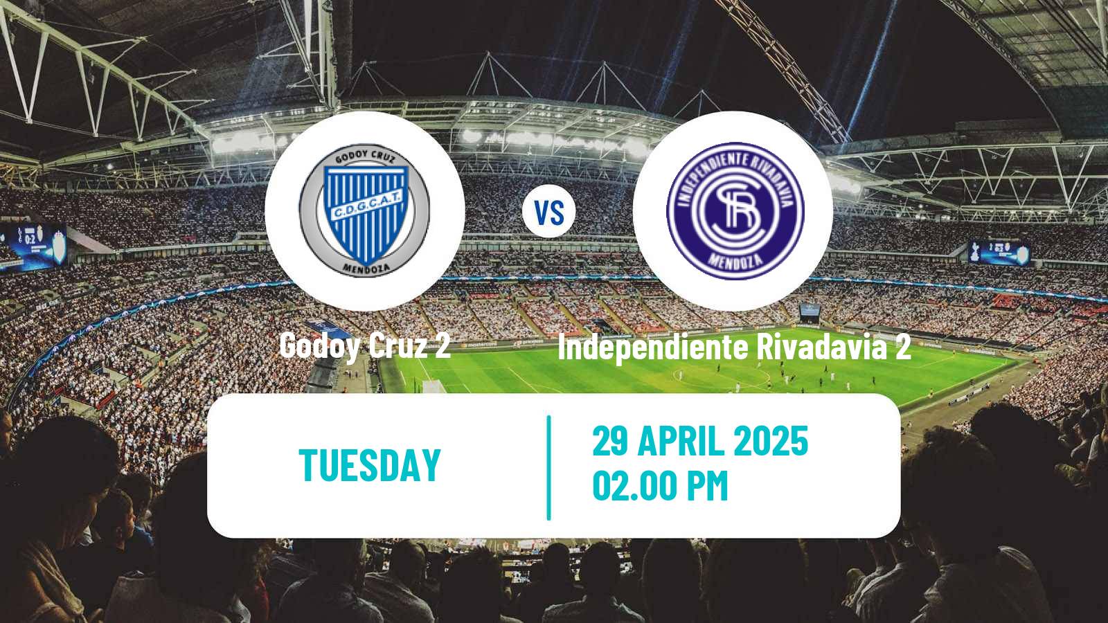 Soccer Argentinian Reserve League Godoy Cruz 2 - Independiente Rivadavia 2