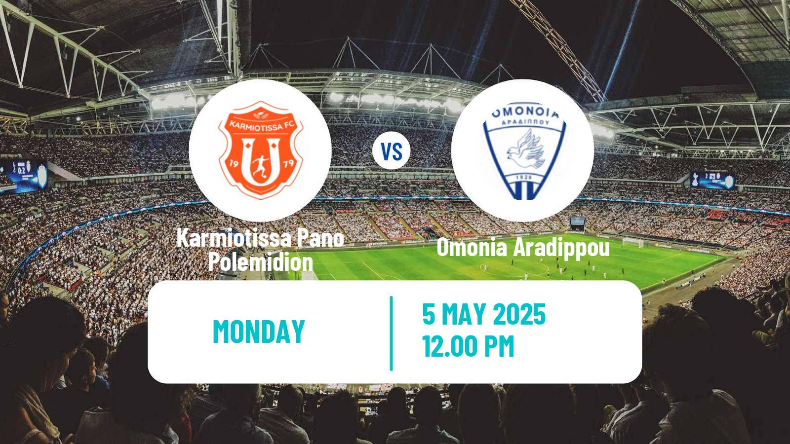 Soccer Cypriot First Division Karmiotissa Pano Polemidion - Omonia Aradippou