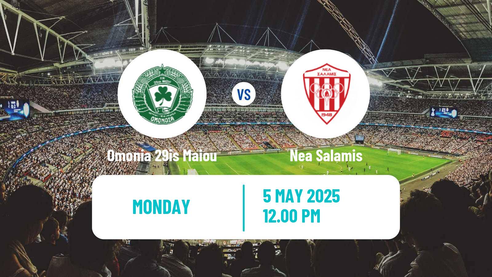 Soccer Cypriot First Division Omonia 29is Maiou - Nea Salamis