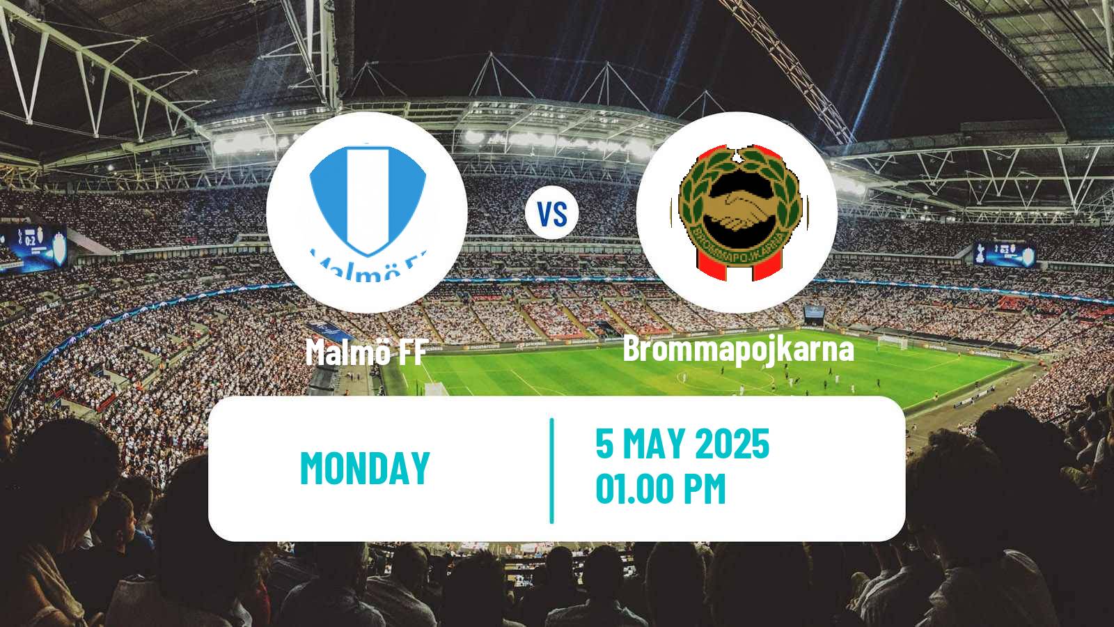 Soccer Swedish Allsvenskan Malmö - Brommapojkarna