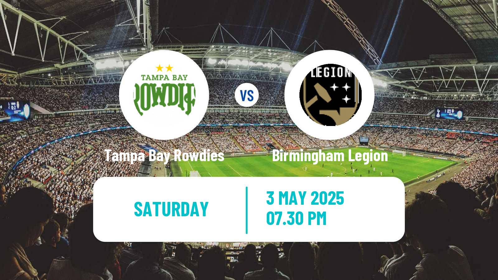 Soccer USL Championship Tampa Bay Rowdies - Birmingham Legion