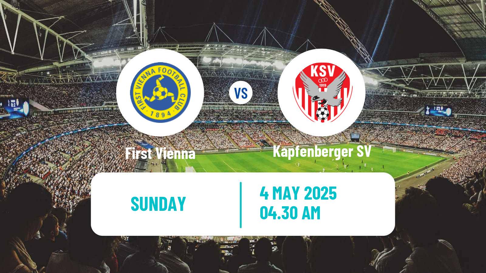 Soccer Austrian 2 Liga First Vienna - Kapfenberger SV