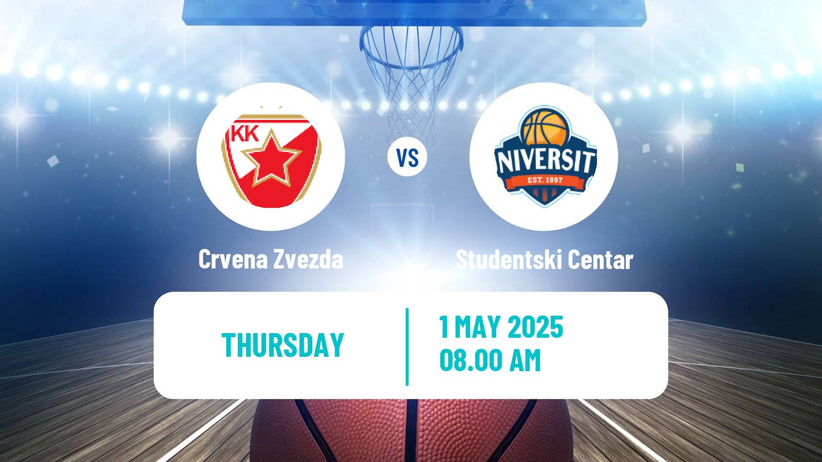 Basketball Adriatic League Crvena Zvezda - Studentski Centar