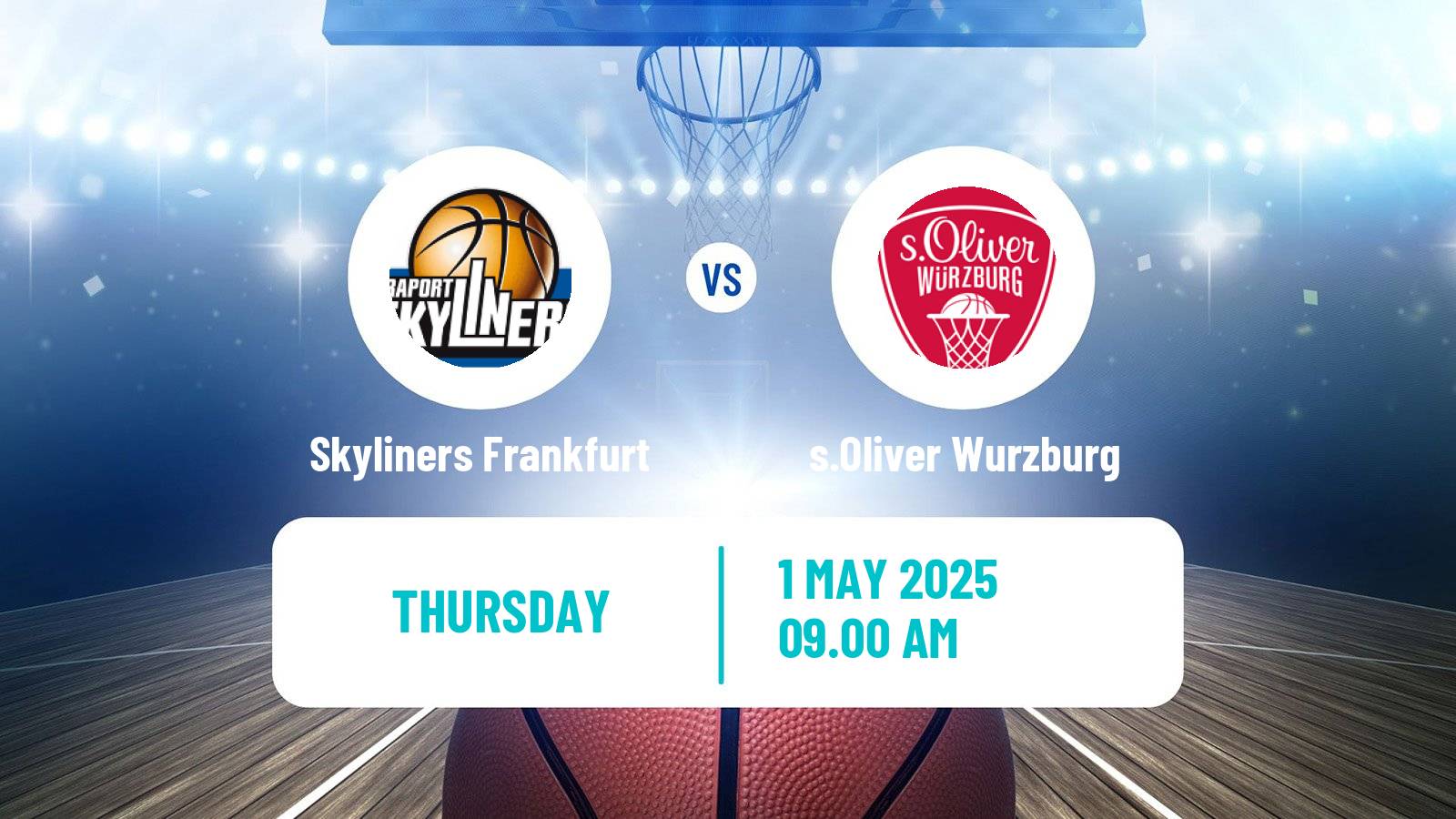 Basketball German BBL Skyliners Frankfurt - s.Oliver Wurzburg