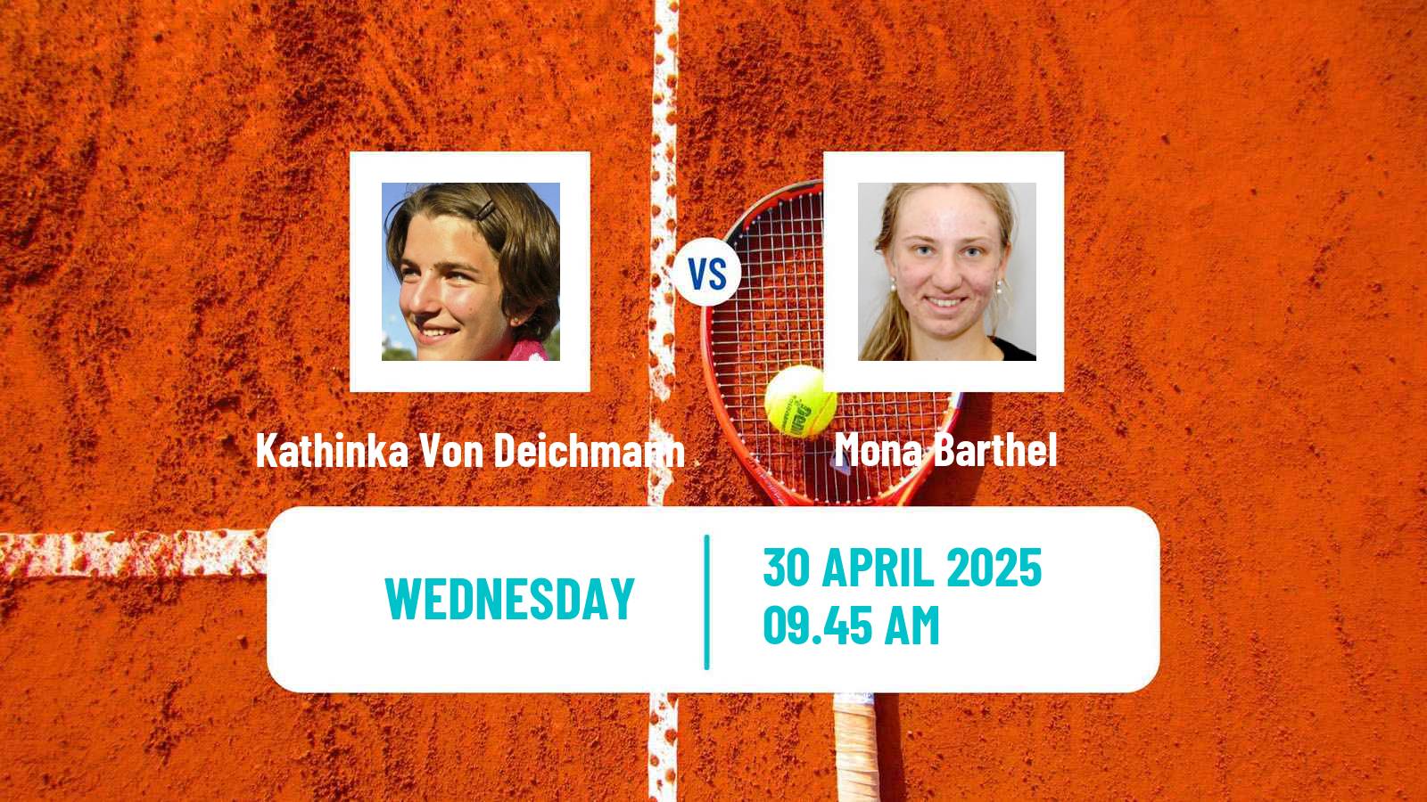 Tennis ITF W100 Wiesbaden Women Kathinka Von Deichmann - Mona Barthel