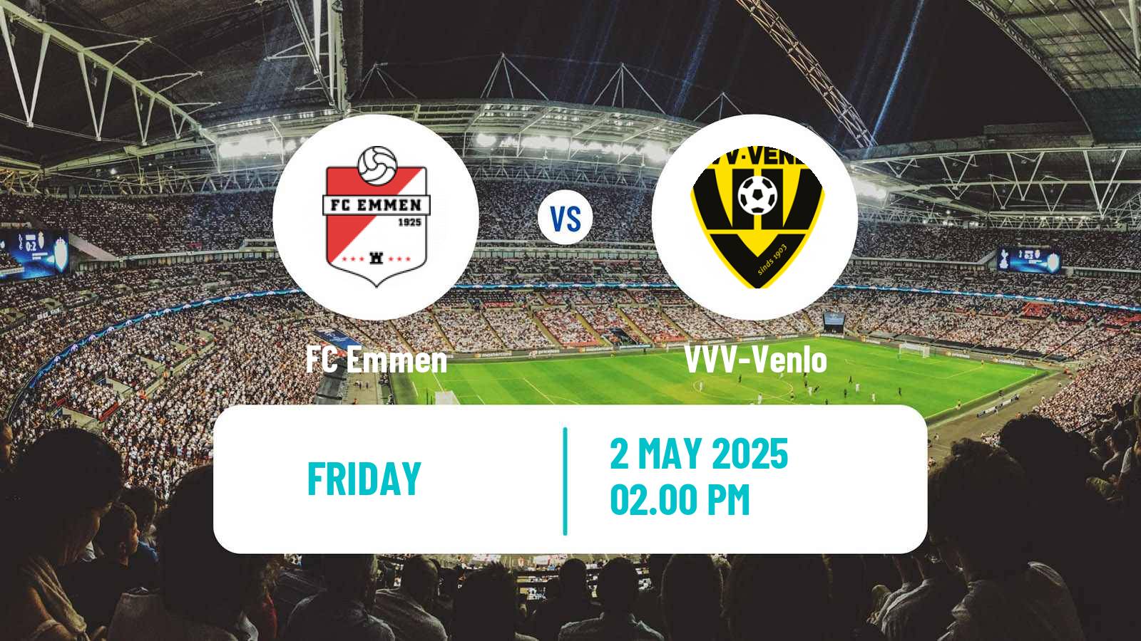 Soccer Dutch Eerste Divisie Emmen - VVV-Venlo