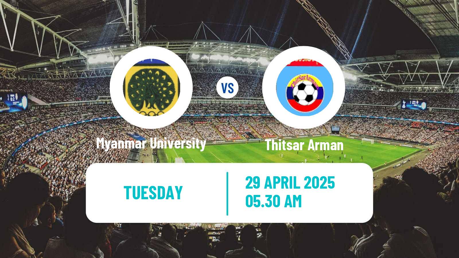 Soccer Myanmar MNL League Cup Myanmar University - Thitsar Arman