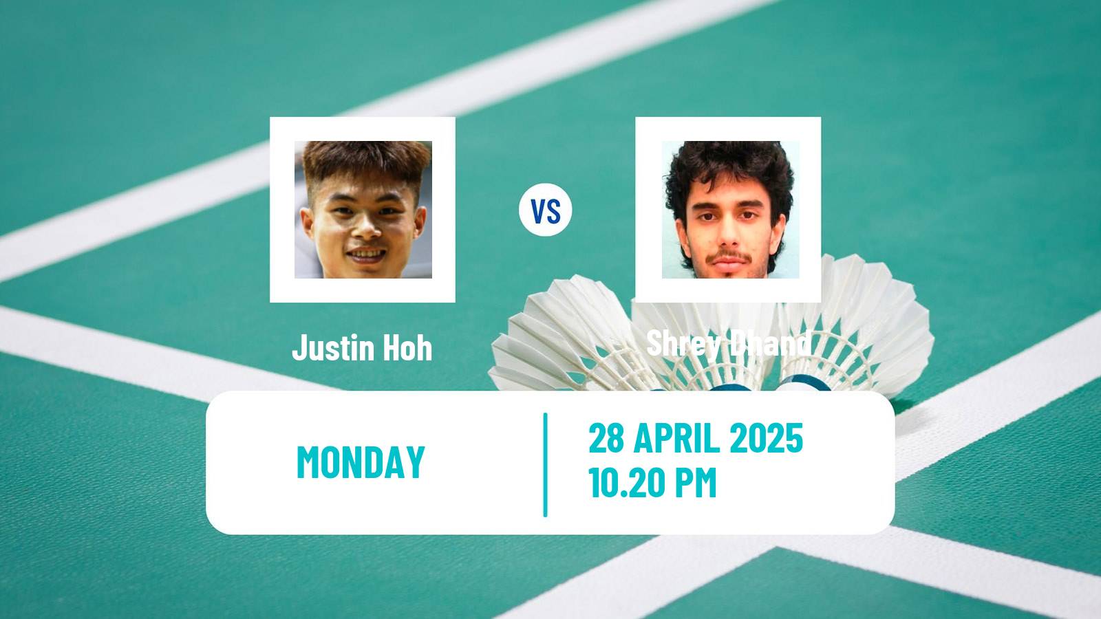 Badminton BWF Sudirman Cup Men Justin Hoh - Shrey Dhand