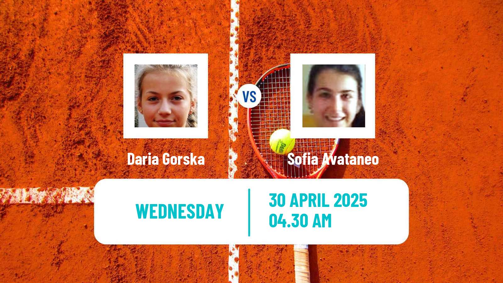 Tennis ITF W15 Monastir 17 Women Daria Gorska - Sofia Avataneo