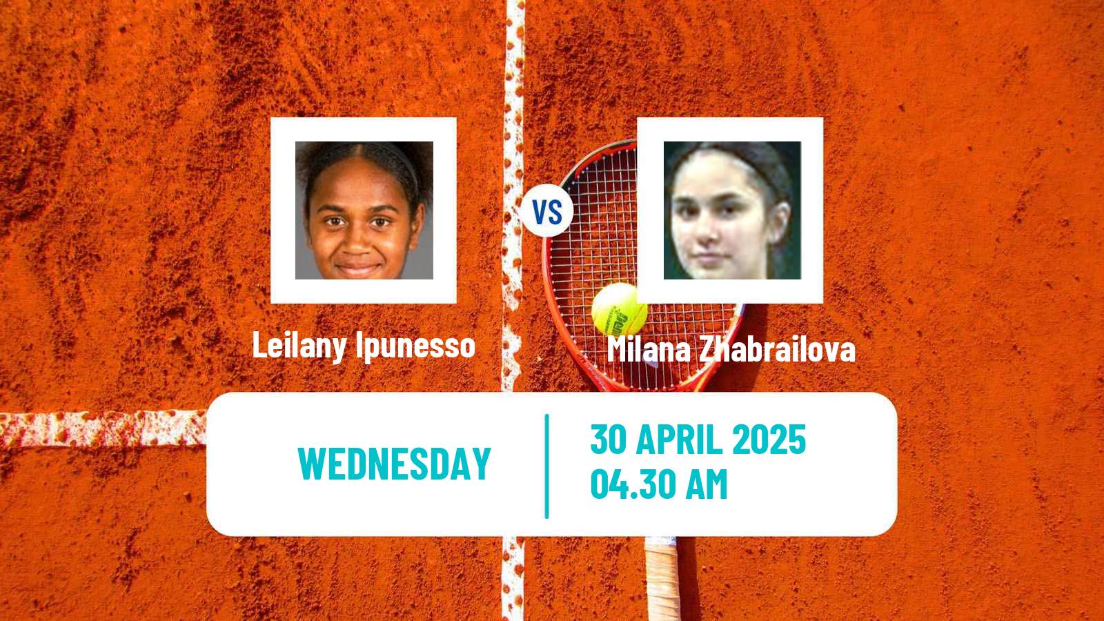 Tennis ITF W15 Monastir 17 Women Leilany Ipunesso - Milana Zhabrailova