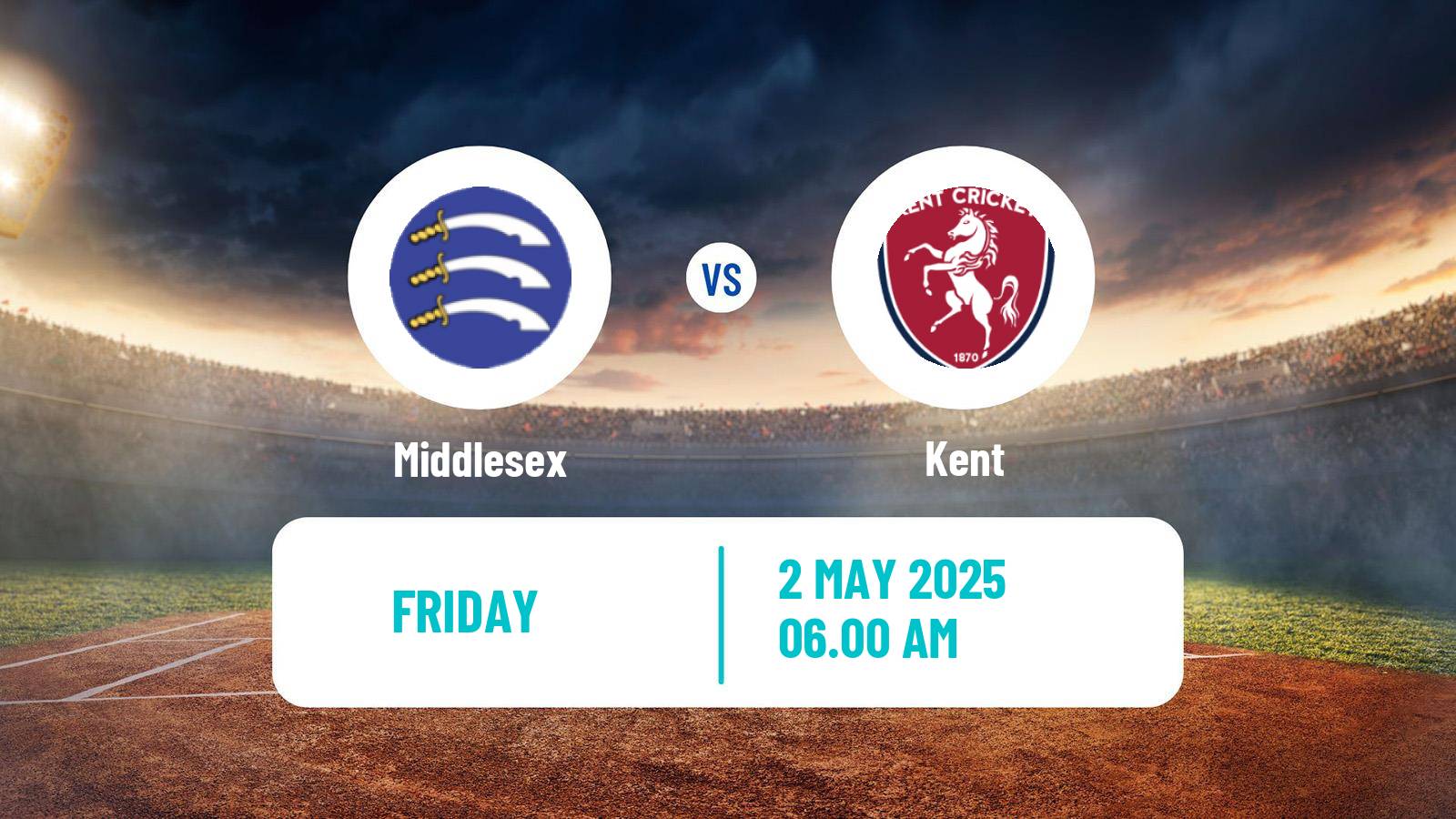 Cricket County Championship Two Cricket Middlesex - Kent