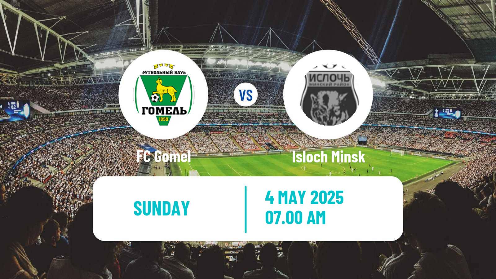 Soccer Belarusian Vysshaya Liga Gomel - Isloch Minsk