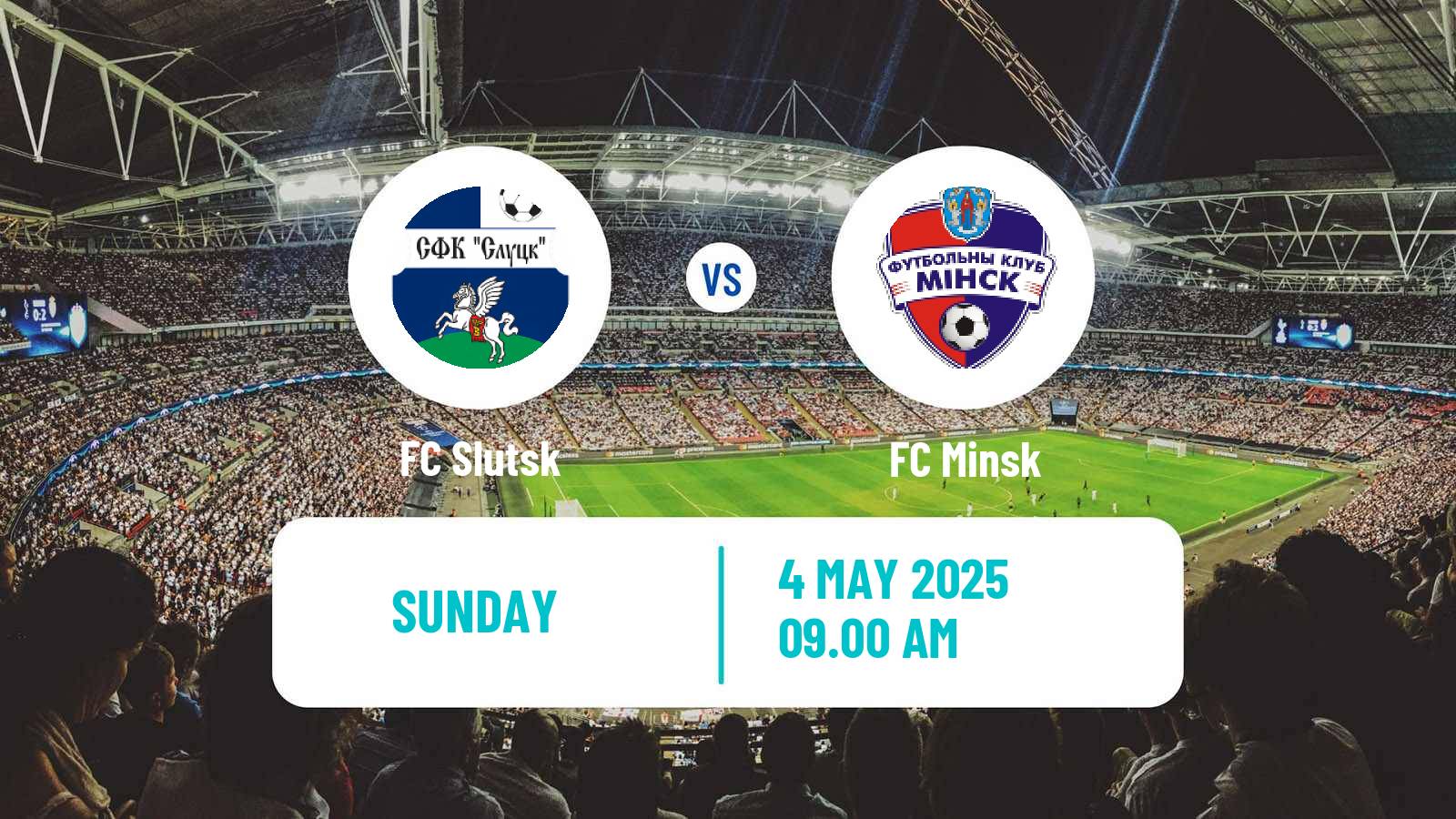Soccer Belarusian Vysshaya Liga Slutsk - Minsk
