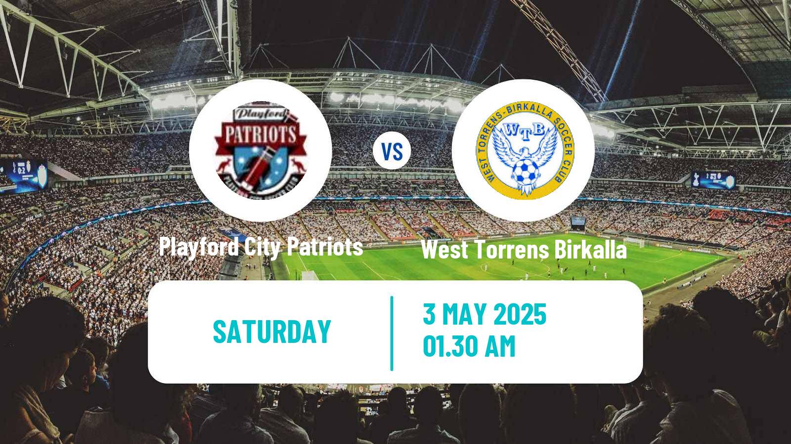 Soccer Australian NPL South Australian Playford City Patriots - West Torrens Birkalla
