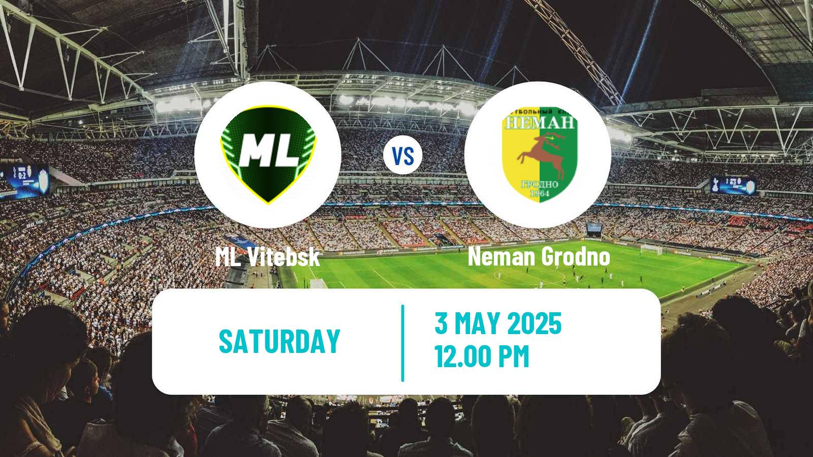 Soccer Belarusian Vysshaya Liga ML Vitebsk - Neman Grodno