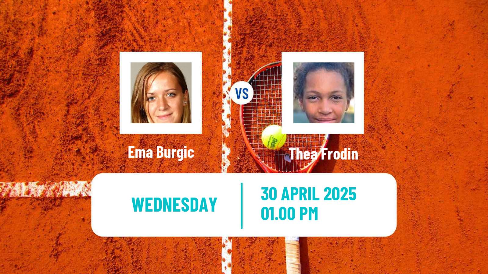 Tennis ITF W35 Boca Raton Fl 3 Women Ema Burgic - Thea Frodin