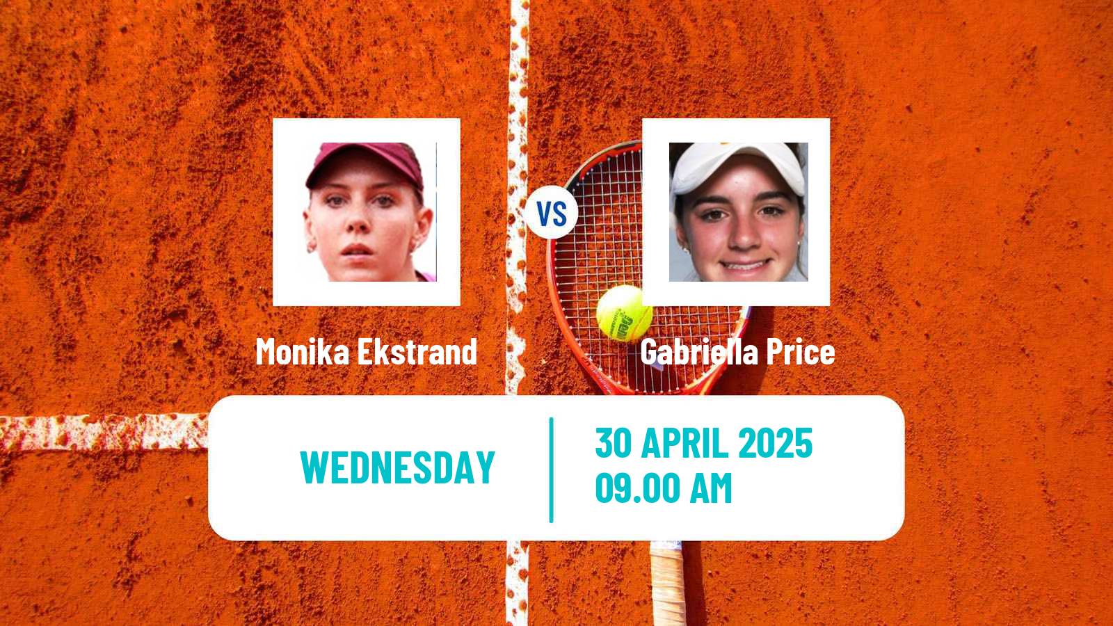 Tennis ITF W35 Boca Raton Fl 3 Women Monika Ekstrand - Gabriella Price