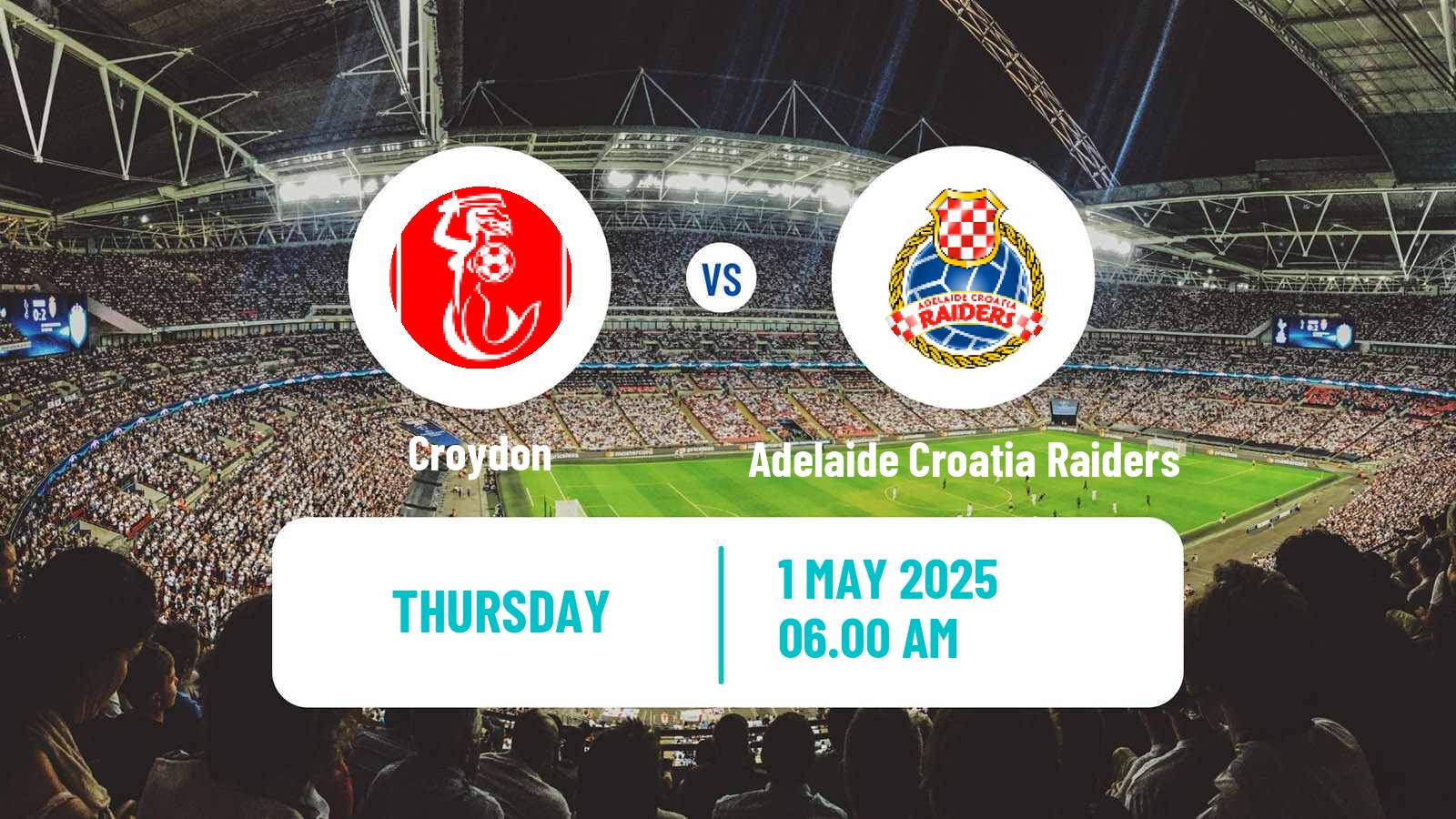Soccer Australian NPL South Australian Croydon - Adelaide Croatia Raiders