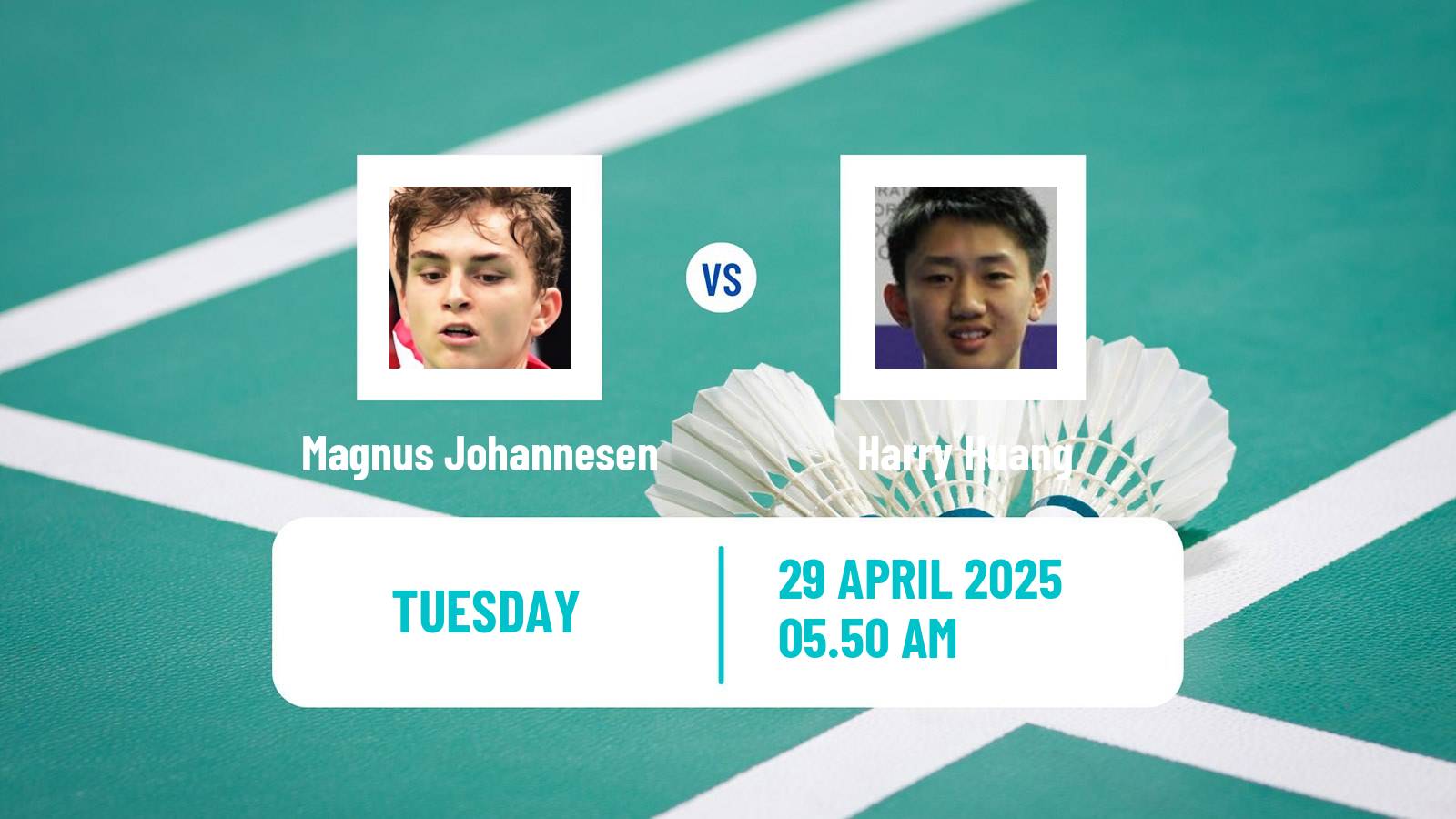 Badminton BWF Sudirman Cup Men Magnus Johannesen - Harry Huang