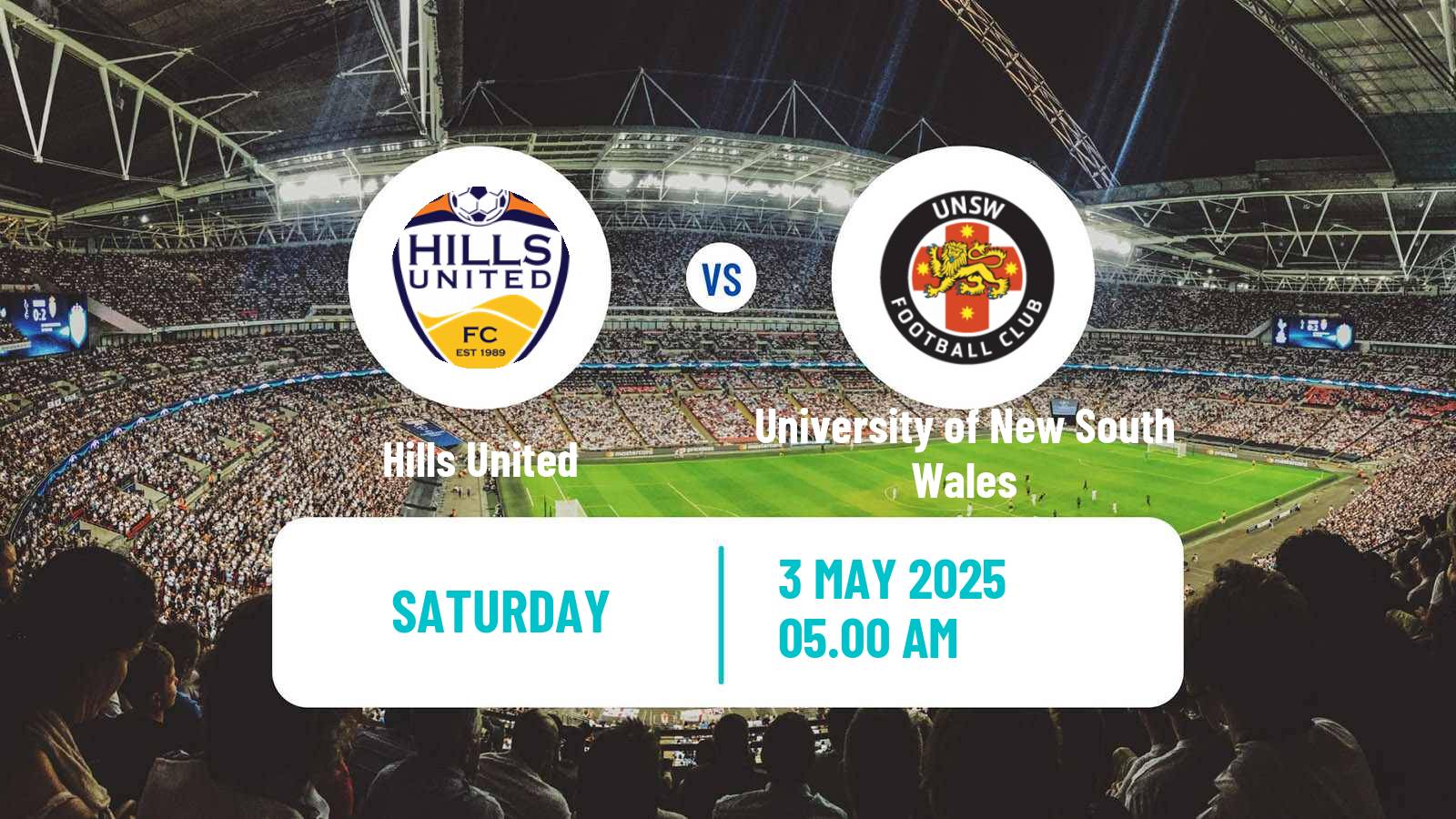 Soccer Australian NSW League One Hills United - University of New South Wales