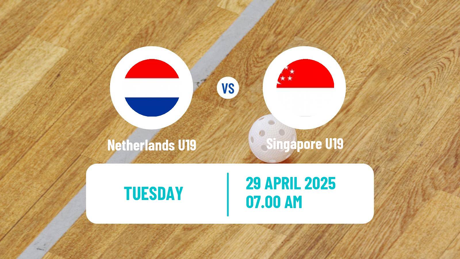 Floorball World Championship Floorball U19 Netherlands U19 - Singapore U19