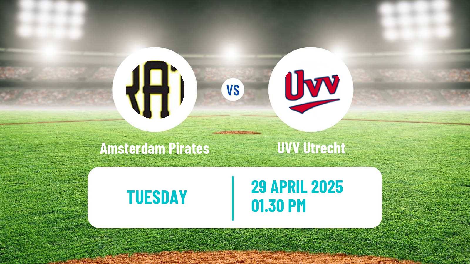 Baseball Dutch Hoofdklasse Baseball Amsterdam Pirates - UVV Utrecht