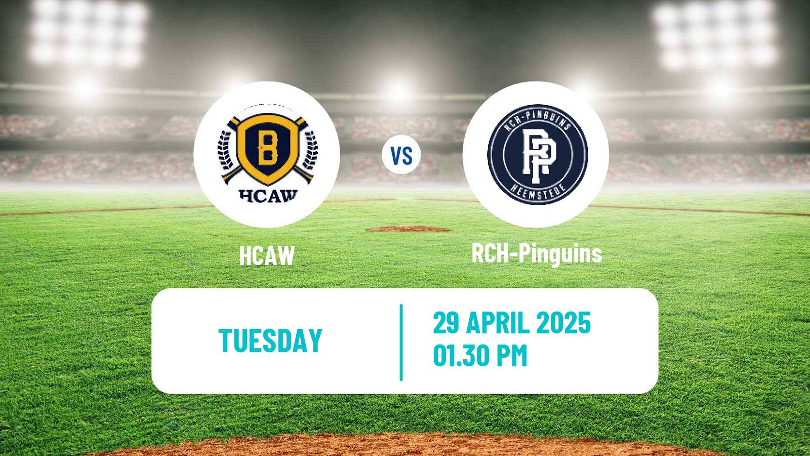 Baseball Dutch Hoofdklasse Baseball HCAW - RCH-Pinguins
