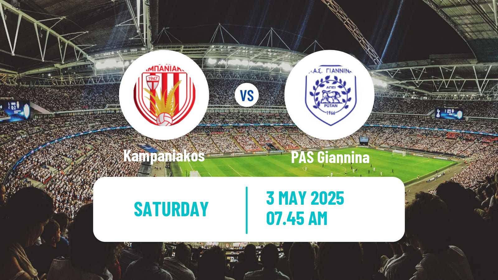 Soccer Greek Super League 2 Kampaniakos - PAS Giannina