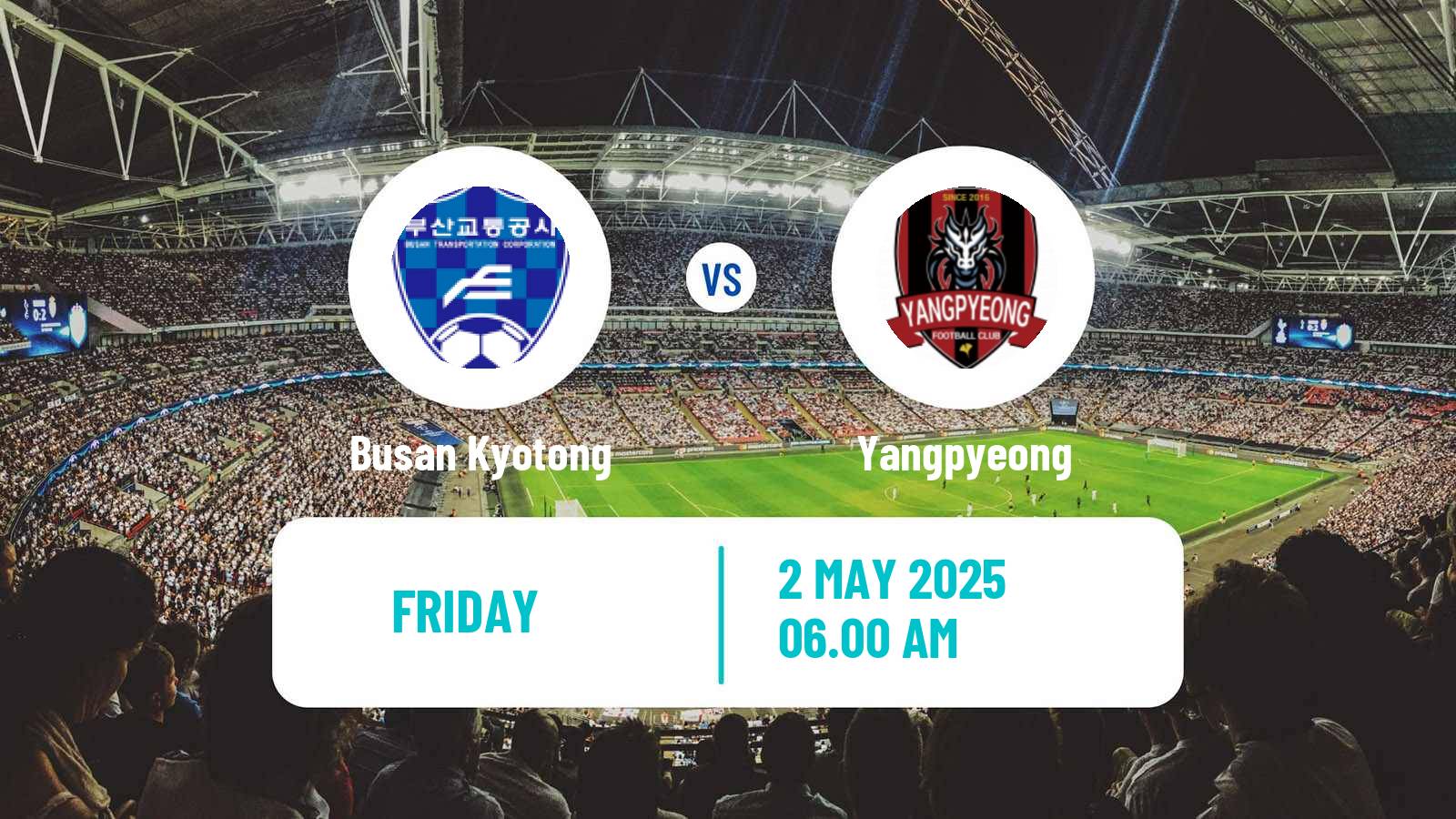 Soccer South Korean K3 League Busan Kyotong - Yangpyeong