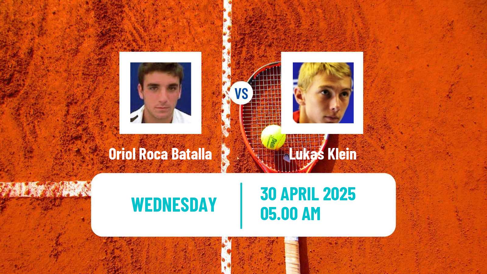 Tennis Ostrava Challenger Men Oriol Roca Batalla - Lukas Klein