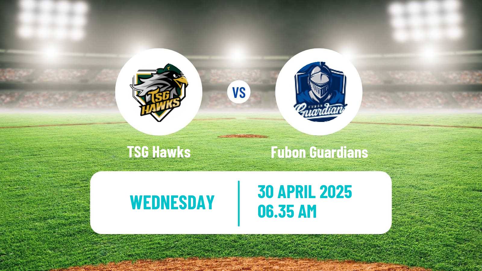 Baseball Taiwan CPBL TSG Hawks - Fubon Guardians