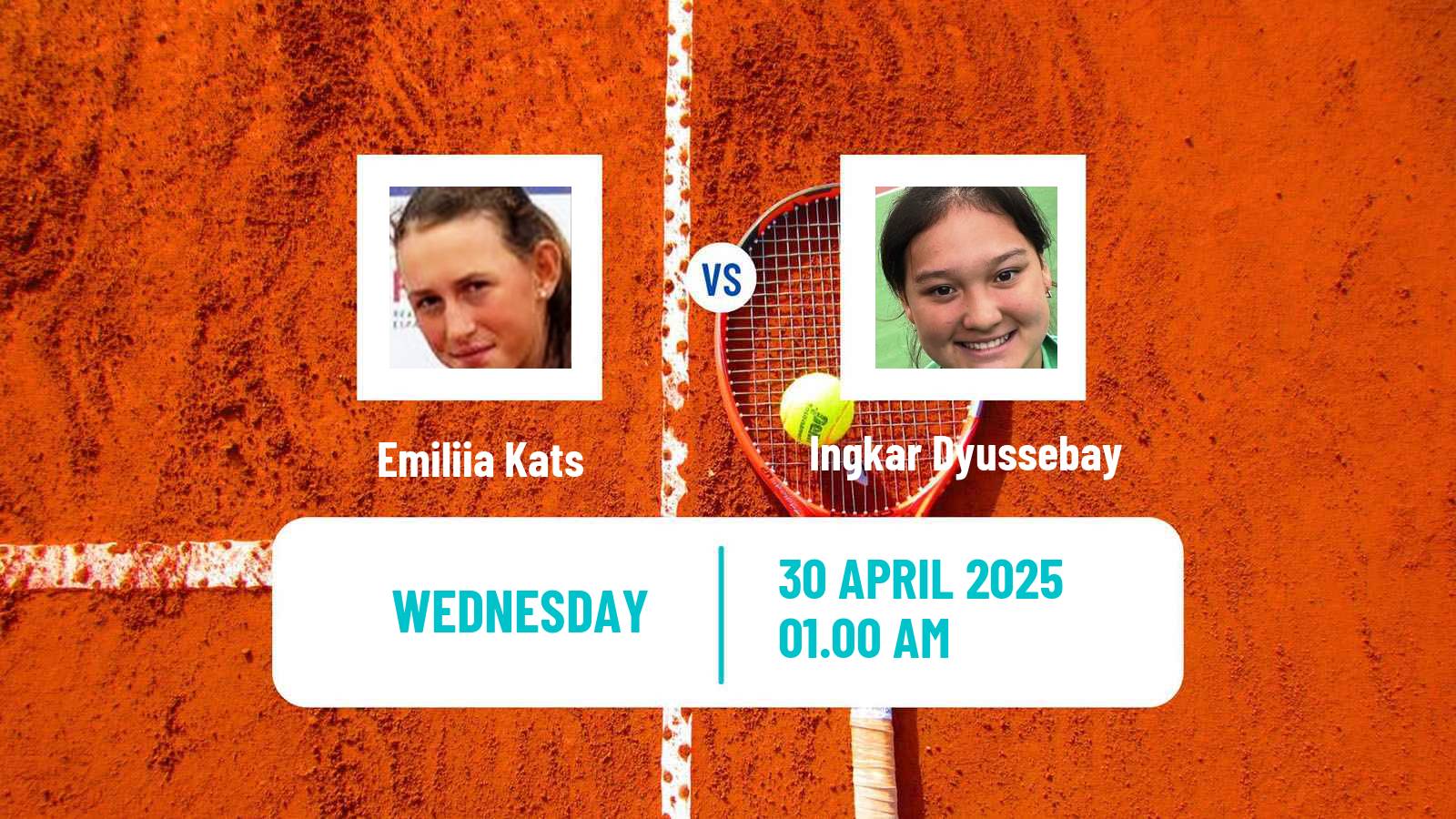 Tennis ITF W15 Shymkent 2 Women Emiliia Kats - Ingkar Dyussebay