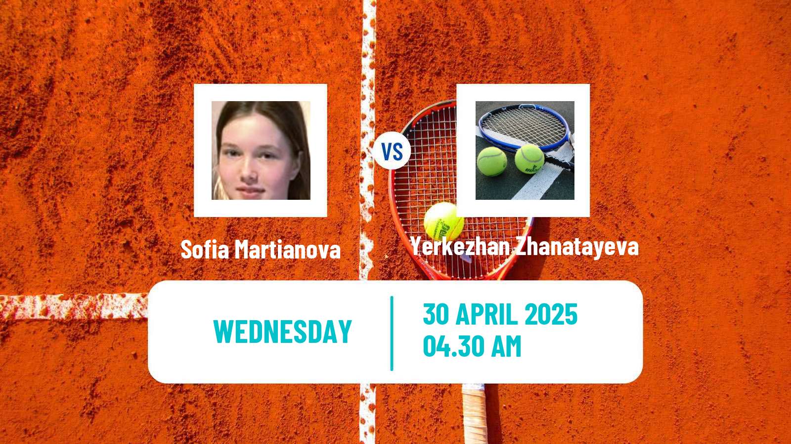Tennis ITF W15 Shymkent 2 Women Sofia Martianova - Yerkezhan Zhanatayeva