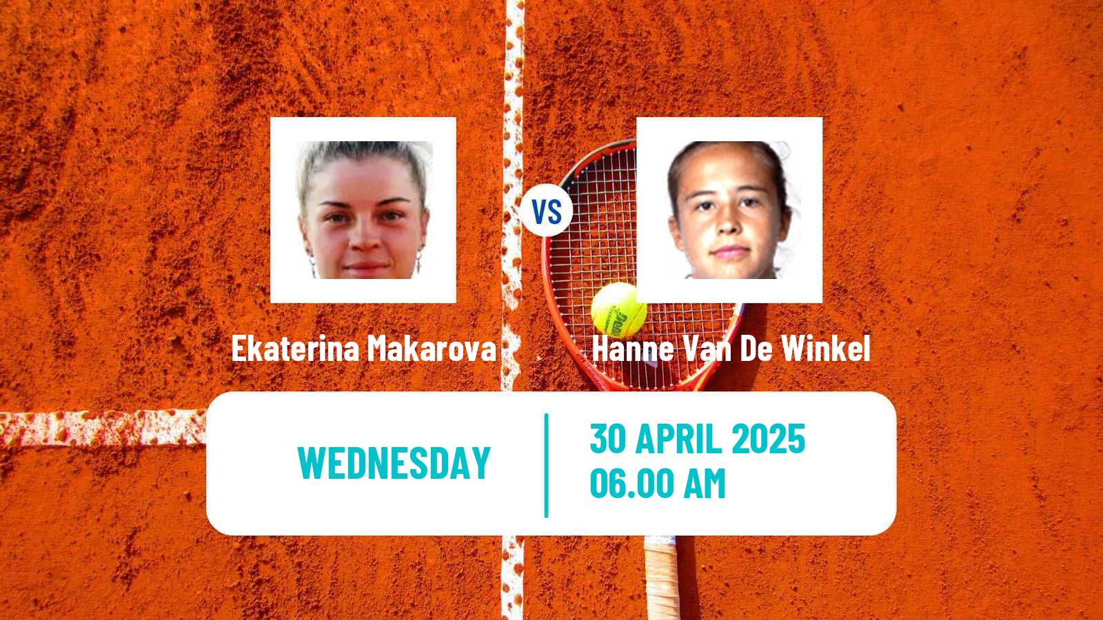 Tennis ITF W100 Wiesbaden Women Ekaterina Makarova - Hanne Van De Winkel