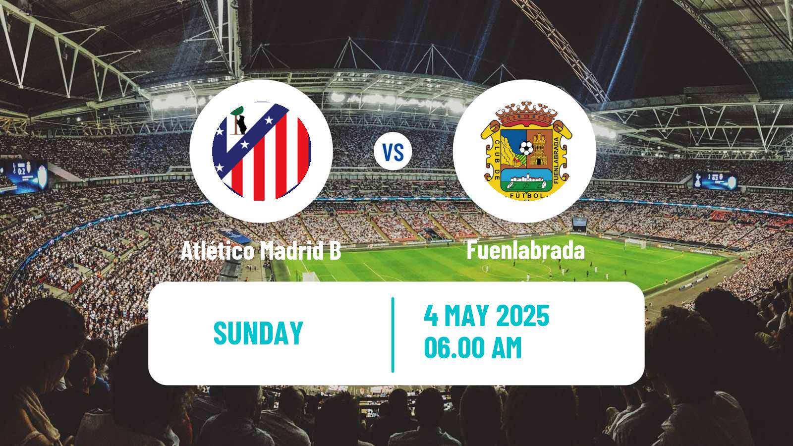 Soccer Spanish Primera RFEF Group 2 Atlético Madrid B - Fuenlabrada