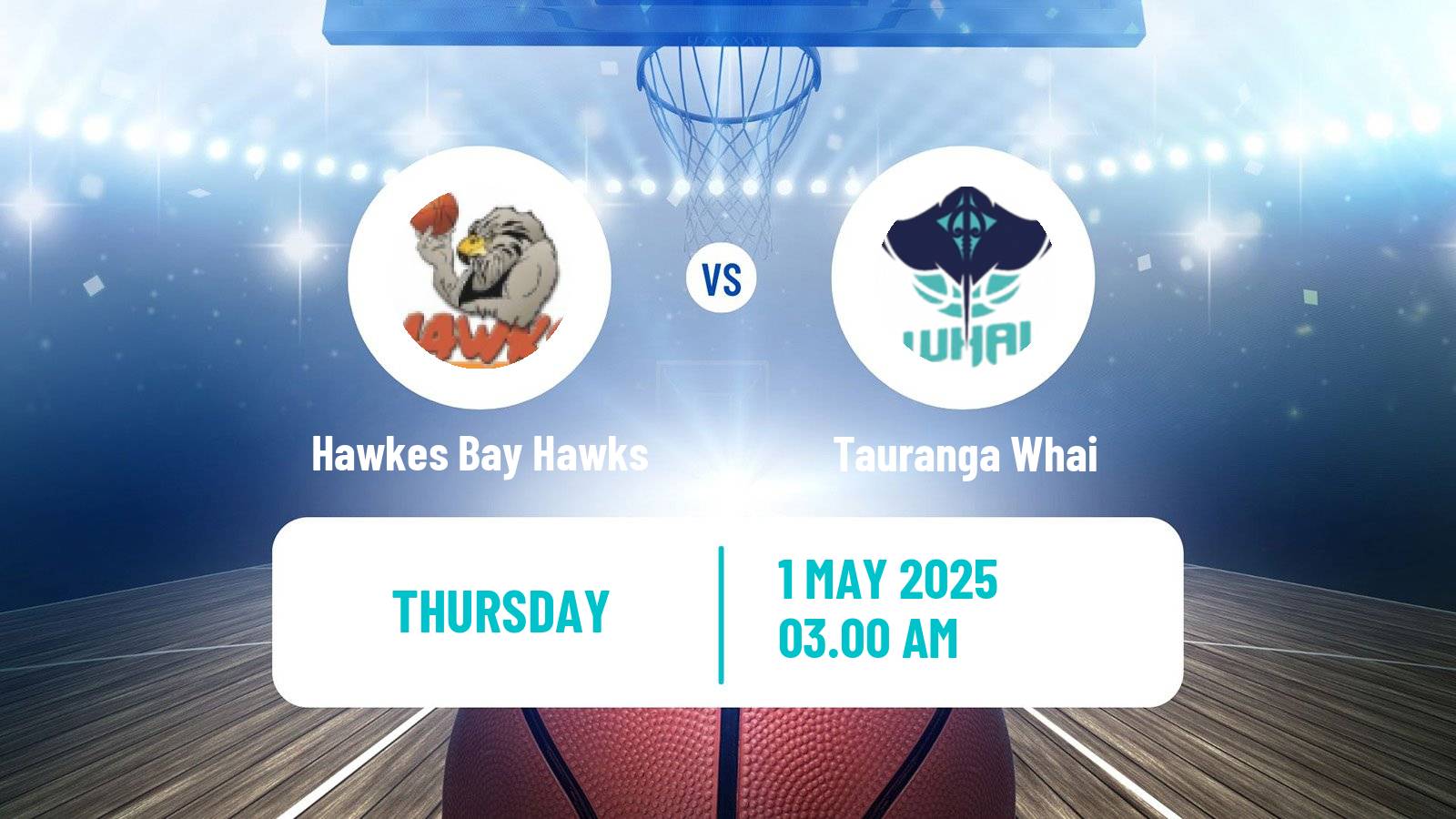 Basketball New Zealand NBL Hawkes Bay Hawks - Tauranga Whai