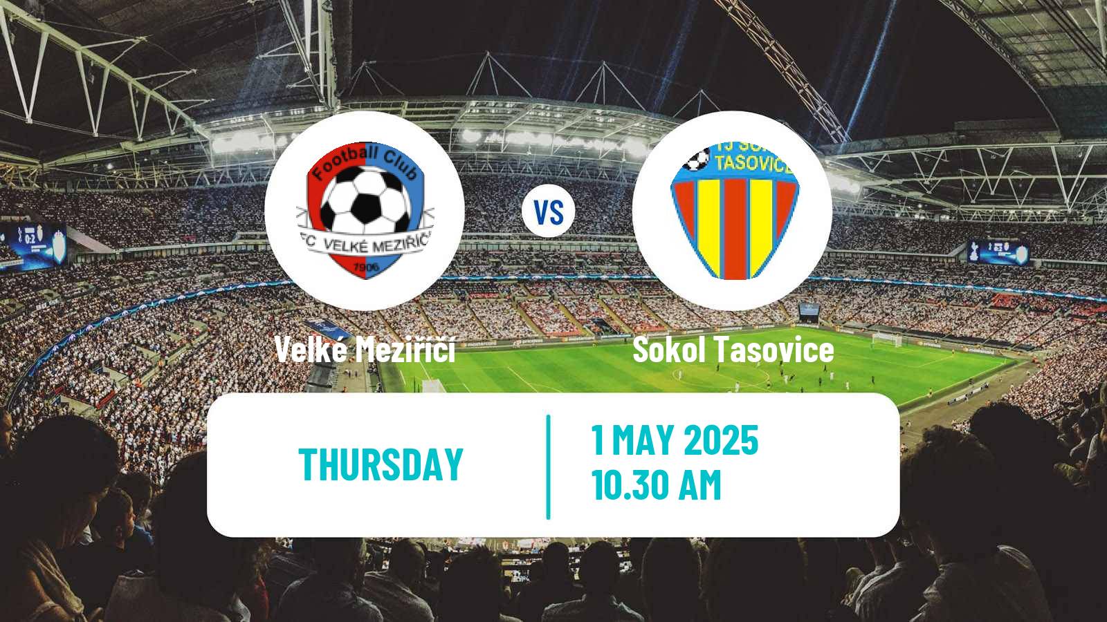 Soccer Czech Division D Velké Meziříčí - Sokol Tasovice