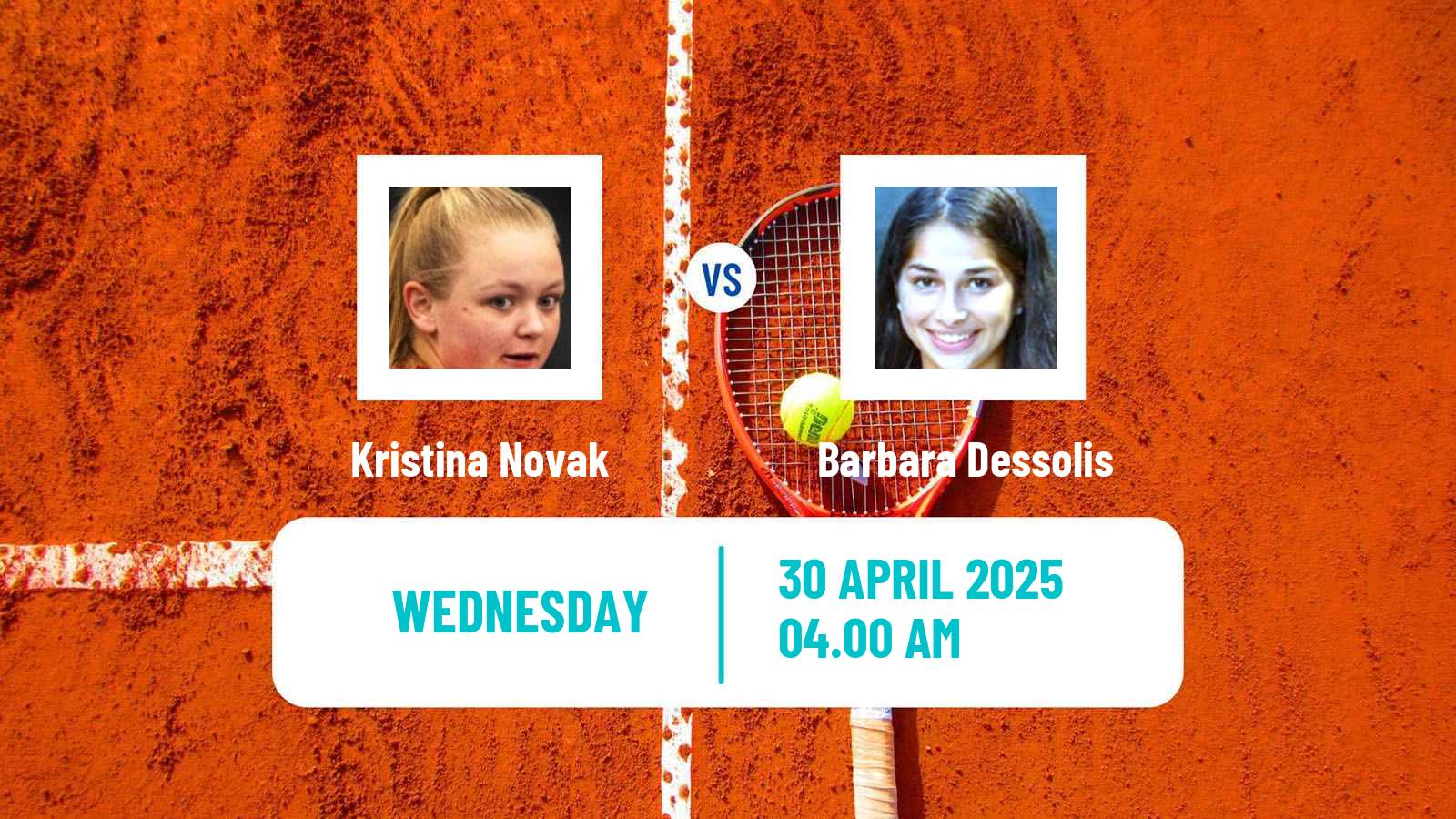Tennis ITF W35 Santa Margherita Di Pula 5 Women Kristina Novak - Barbara Dessolis