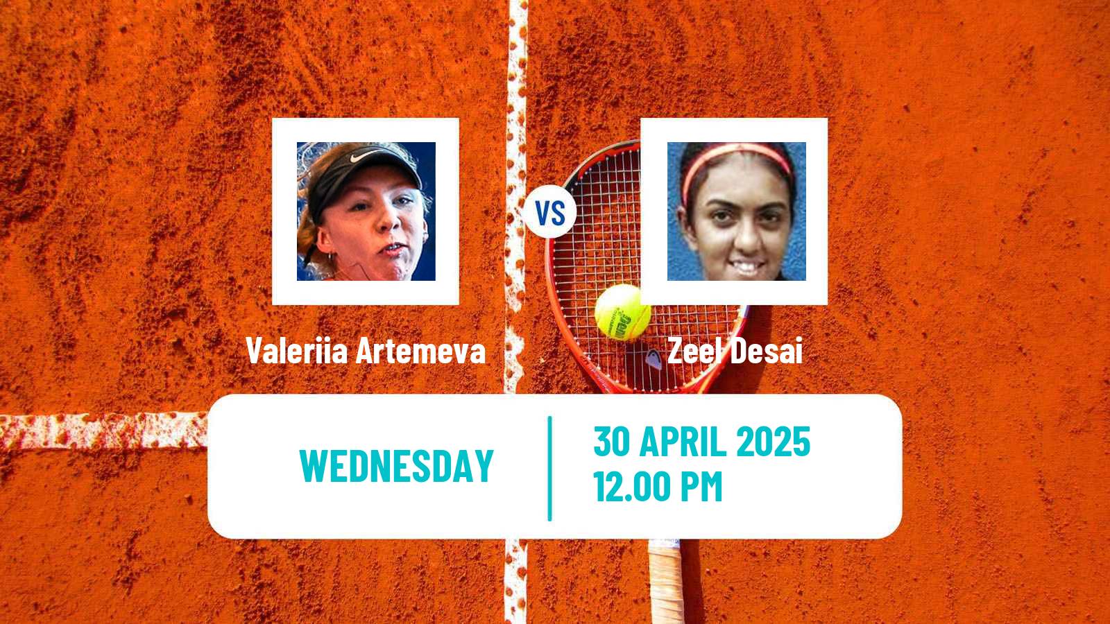 Tennis ITF W15 Monastir 17 Women Valeriia Artemeva - Zeel Desai