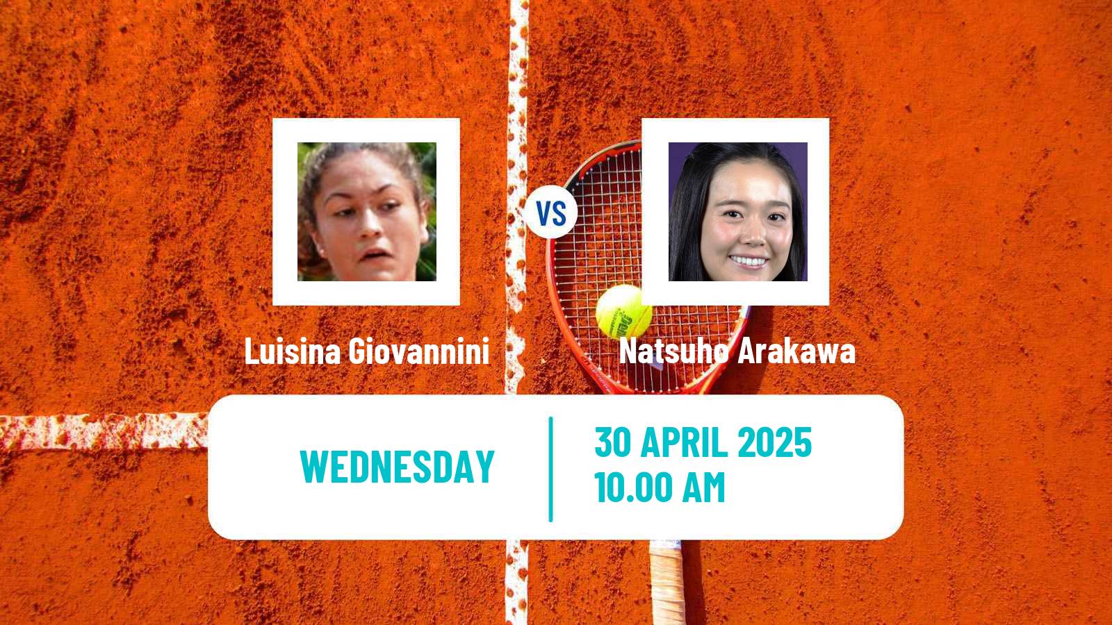 Tennis ITF W35 Boca Raton Fl 3 Women Luisina Giovannini - Natsuho Arakawa