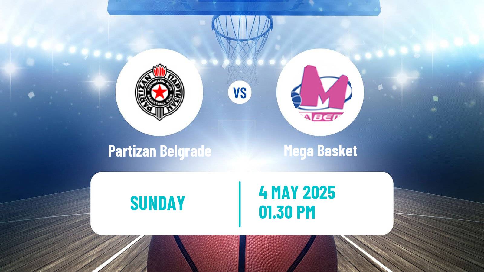Basketball Adriatic League Partizan Belgrade - Mega Basket