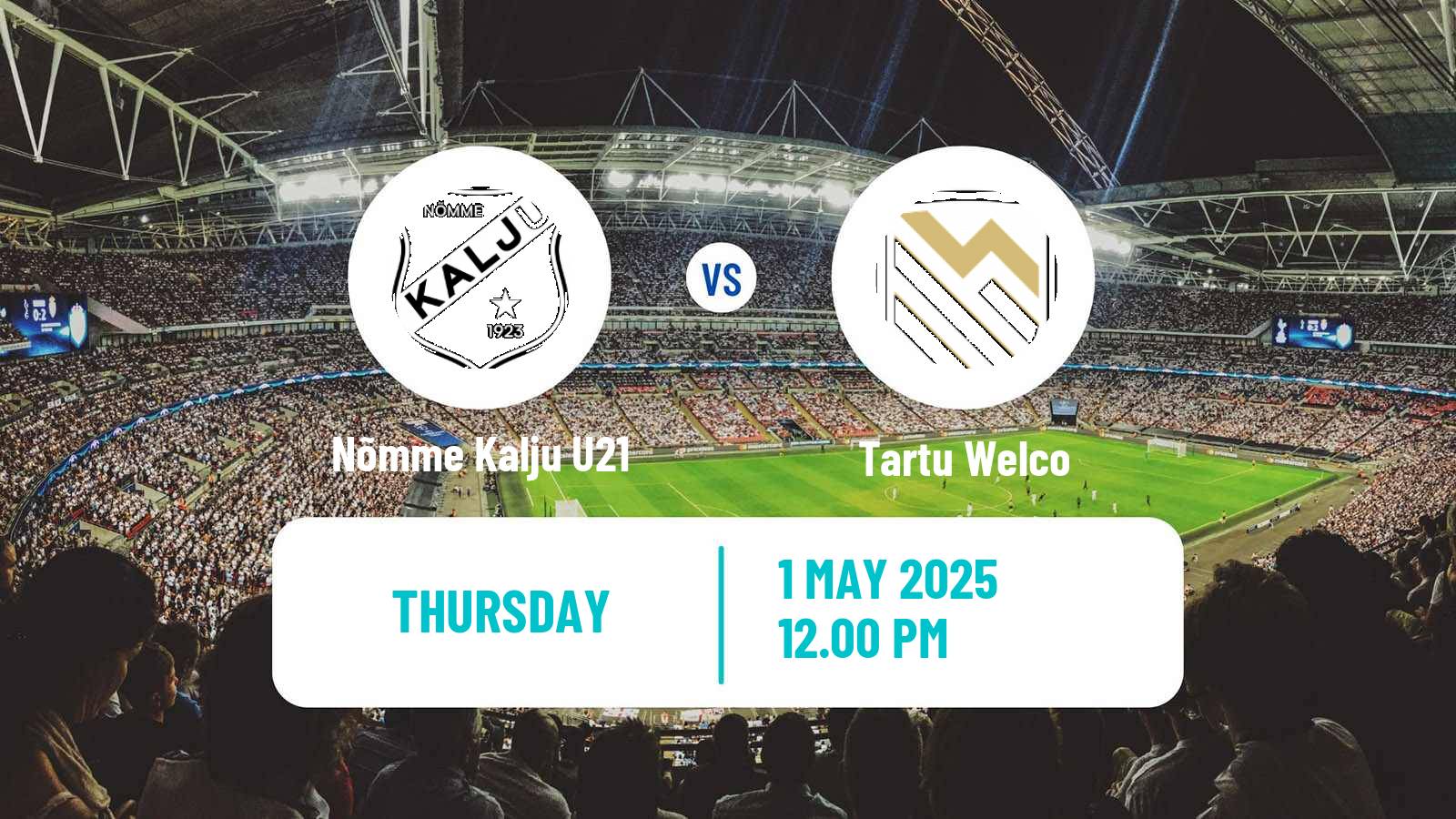 Soccer Estonian Esiliiga Nõmme Kalju U21 - Tartu Welco