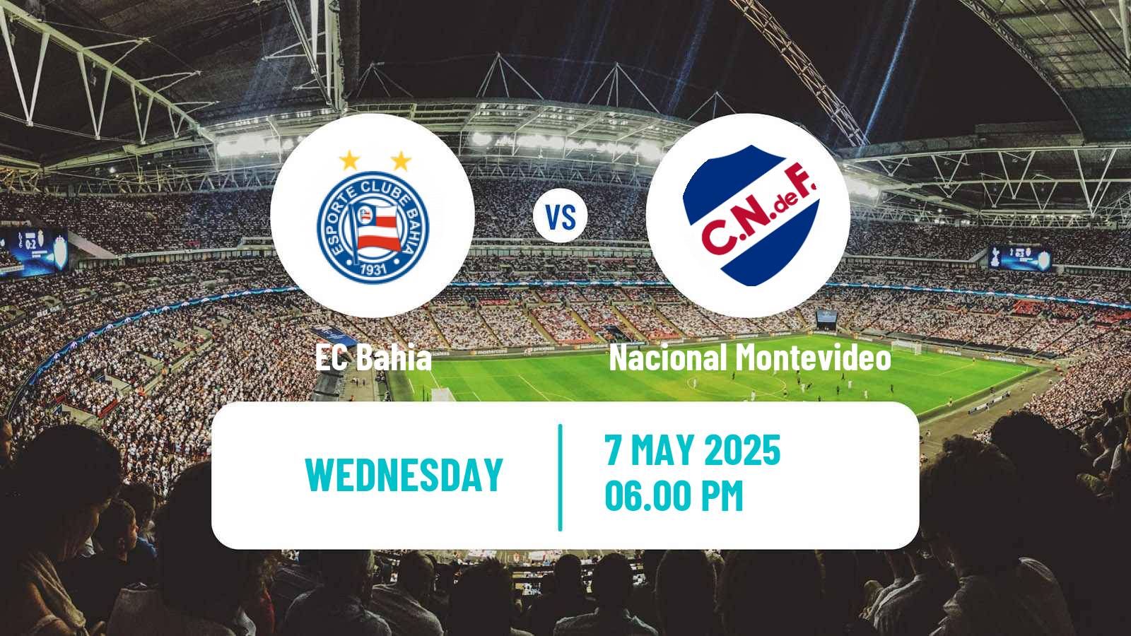 Soccer Copa Libertadores Bahia - Nacional Montevideo