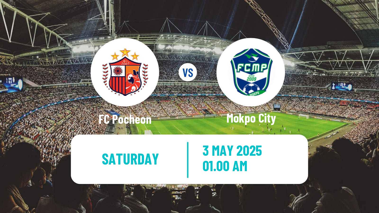 Soccer South Korean K3 League Pocheon - Mokpo City