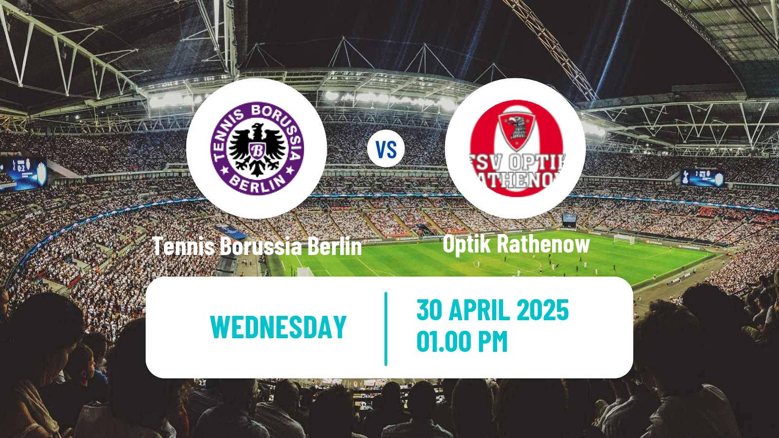 Soccer German Oberliga NOFV-Nord Tennis Borussia Berlin - Optik Rathenow