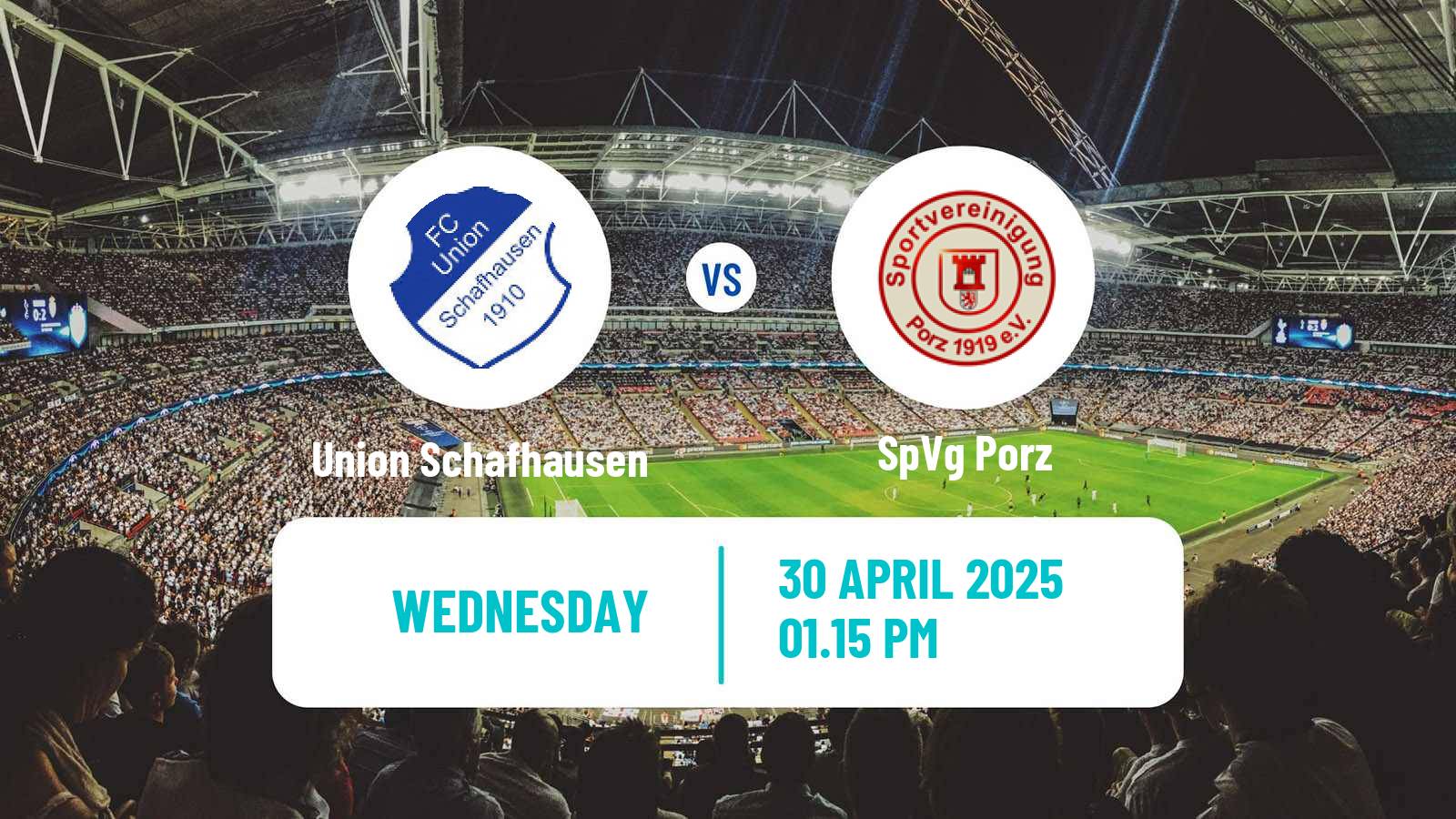 Soccer German Oberliga Mittelrhein Union Schafhausen - Porz