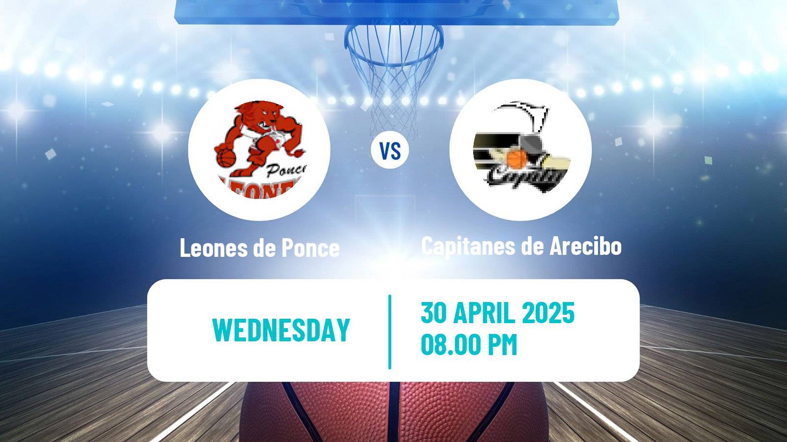 Basketball Puerto Rican BSN Leones de Ponce - Capitanes de Arecibo